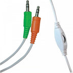 Stereo Multi-Media Headphones with Mic in White