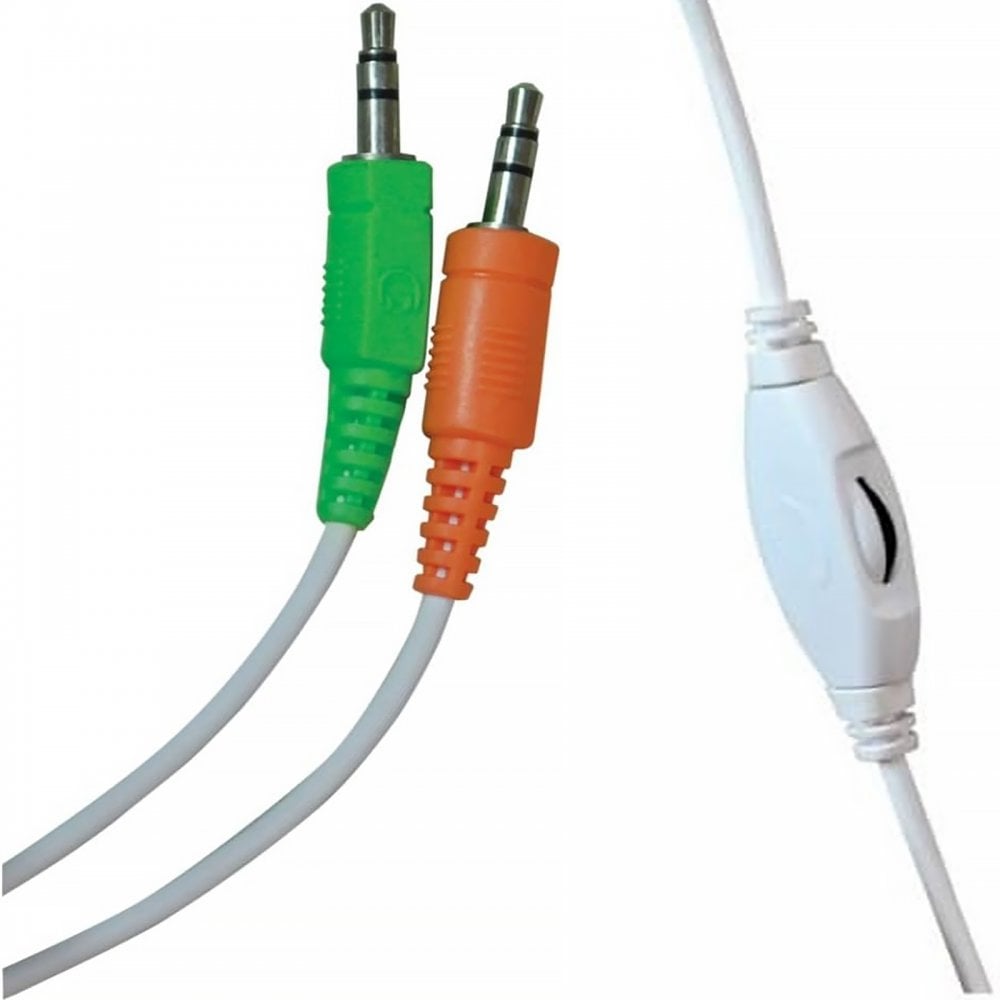 Stereo Multi-Media Headphones with Mic in White