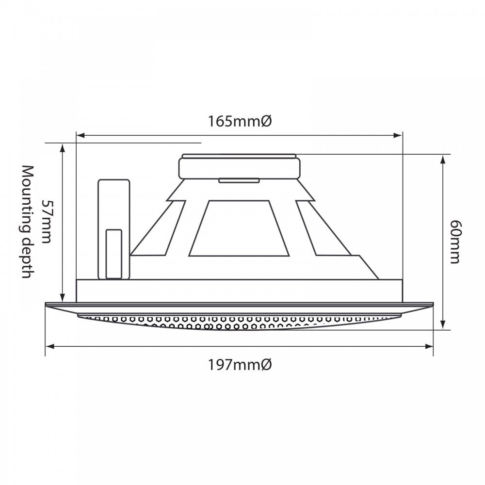 100v Line Metal Easy Quick-Fit Ceiling Speaker 6W 5.25" 135mm