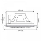 100v Line Metal Easy Quick-Fit Ceiling Speaker 6W 5.25" 135mm