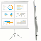 84" Tripod HD TV Projector Screen 1:1 Matte White 150 x 150cm