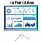 100" Tripod HD TV Projector Screen 4:3 Matte White 200 x 150cm