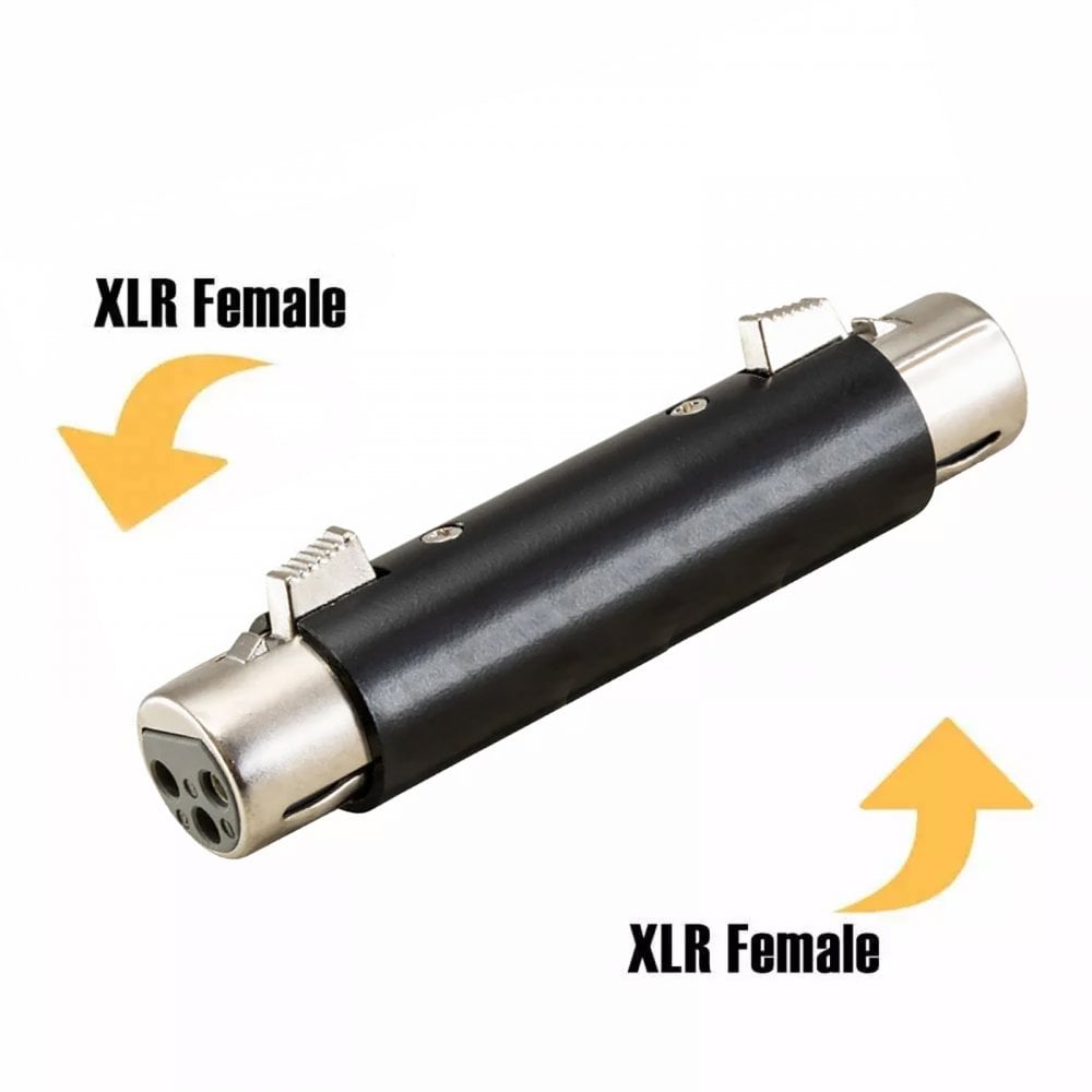 All Metal 3 Pin XLR Coupler Female Socket to Female Socket Adaptor