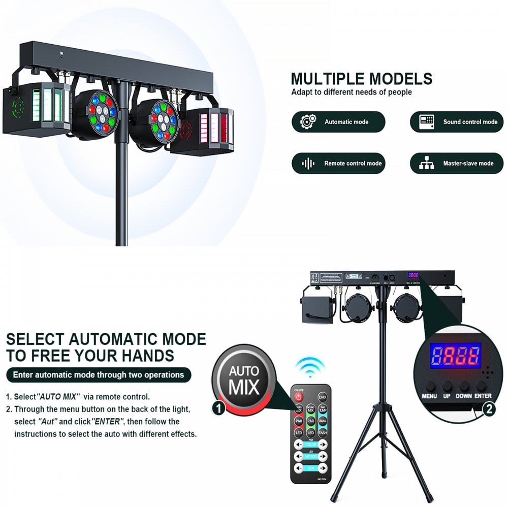 LED Derby FX Bar with Stand And Cases