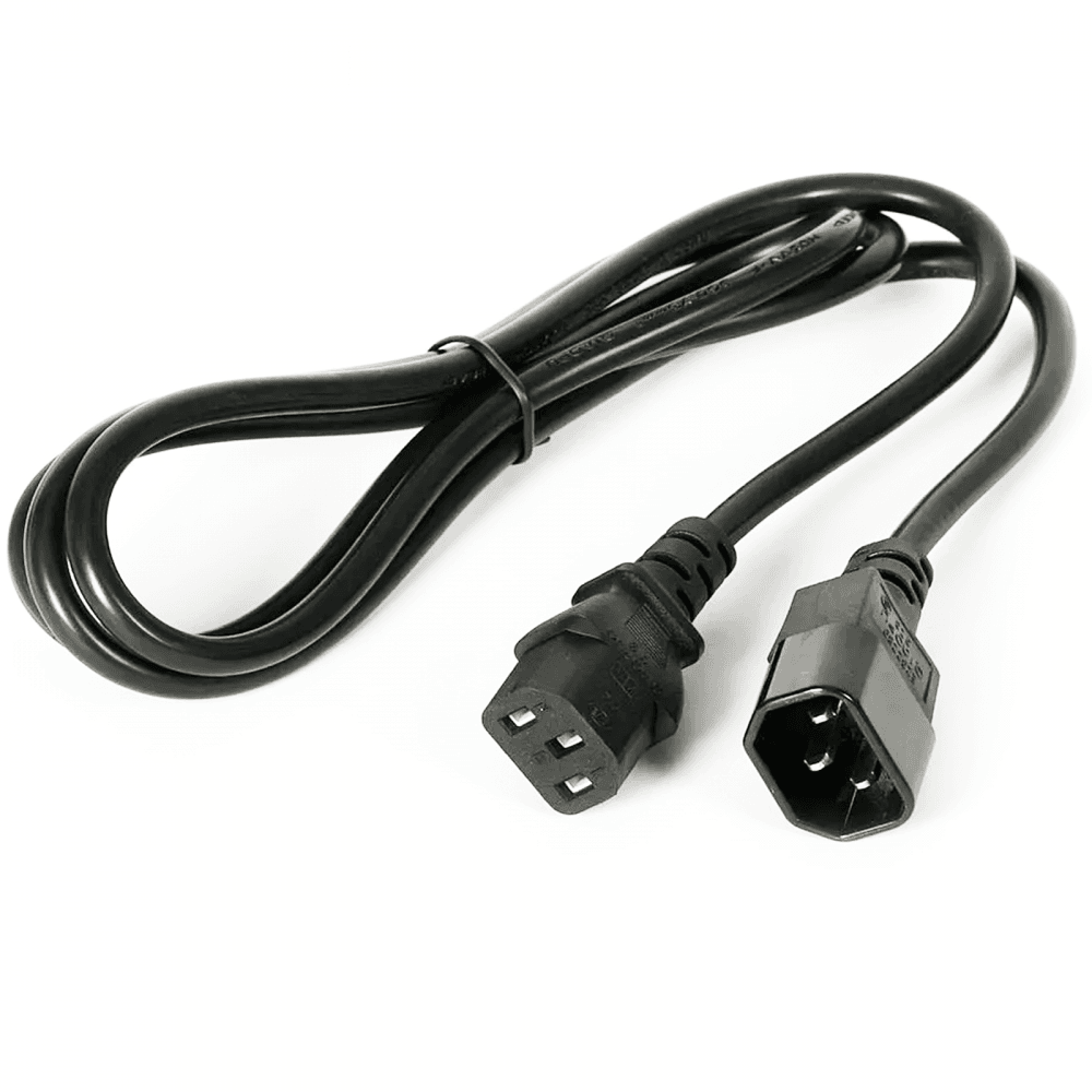 Standard IEC Male to IEC Female Extension Lead 10A 250V Bulk