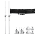 DJ Booth White Lighting Pole with Spigots and Transport Bag