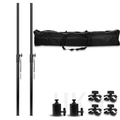 DJ Booth Black Lighting Pole with Spigots and Transport Bag
