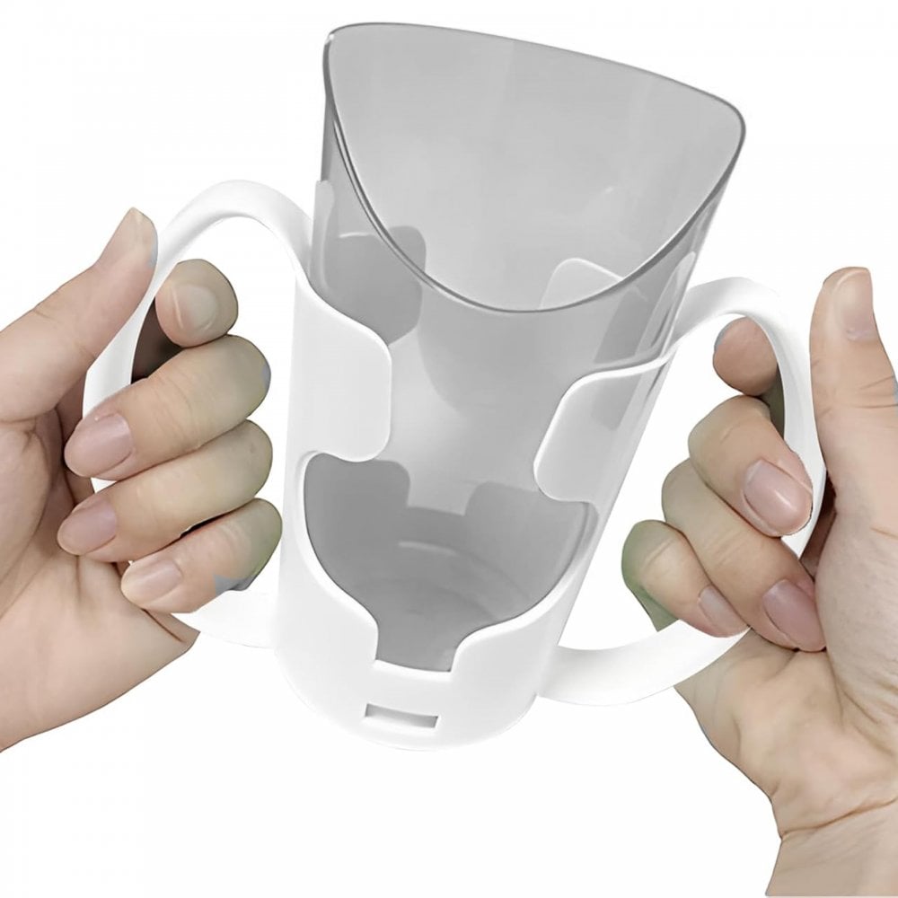 Two Handled Plastic Cup Holder and Cut Out Nose Cup