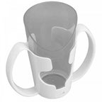 Two Handled Plastic Cup Holder and Cut Out Nose Cup