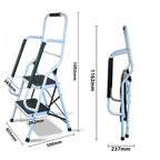 2 and 3 Step Ladder with Dual Handrails Folding