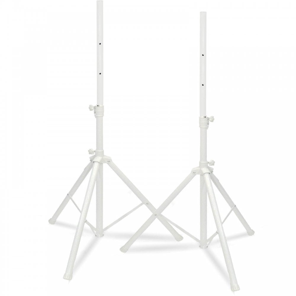 Professional Aluminium Speaker Stand Kit in White inc Bag