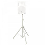 Professional Steel Speaker Stand Kit in White inc Bag