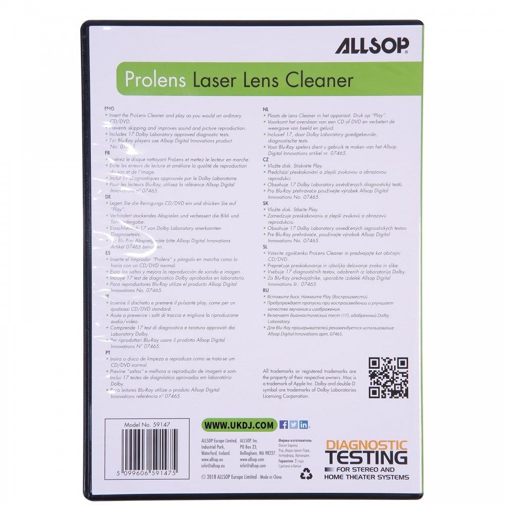 CD DVD Blu-Ray Lens Cleaner Disc