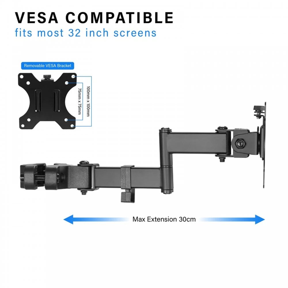 35mm Pole Mount Bracket for LCD/LED Screens Pan and Tilt
