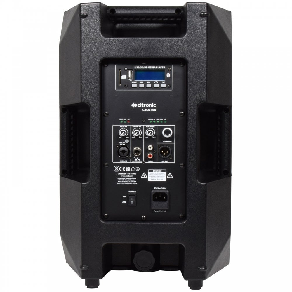 CASA Active 10" PA Cabinet with DSP USB SD and Bluetooth