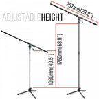 UTX180 Black Microphone Stand with Boom Arm