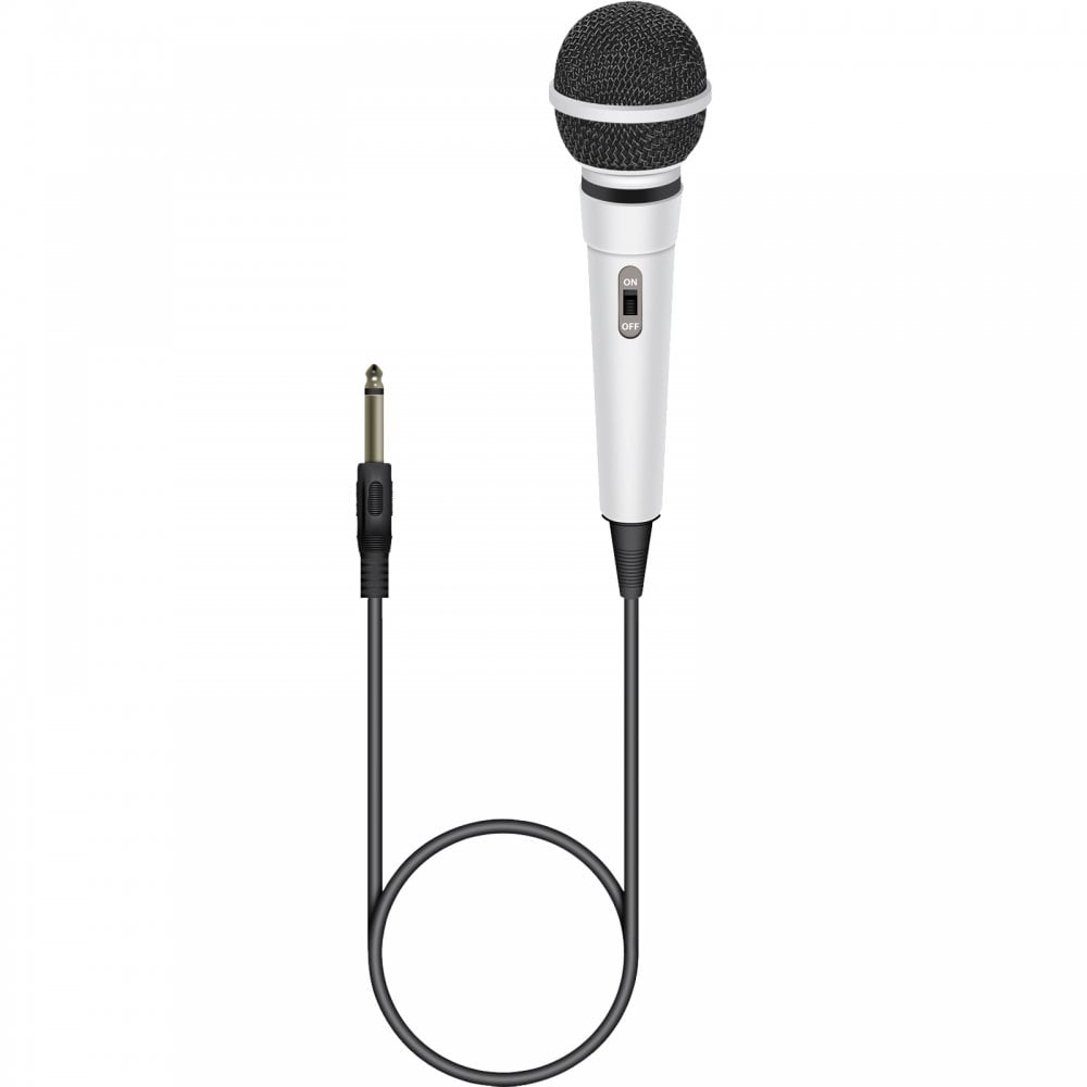 Set Of 5 Colour Microphone Plastic Blue Red Yellow White and Black