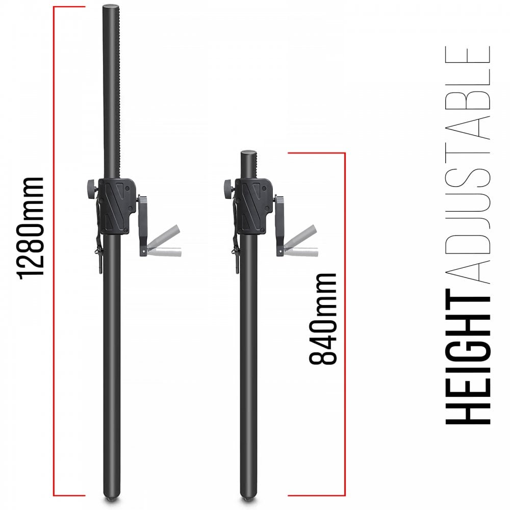 35mm or M20 Adjustable Winch Speaker Pole