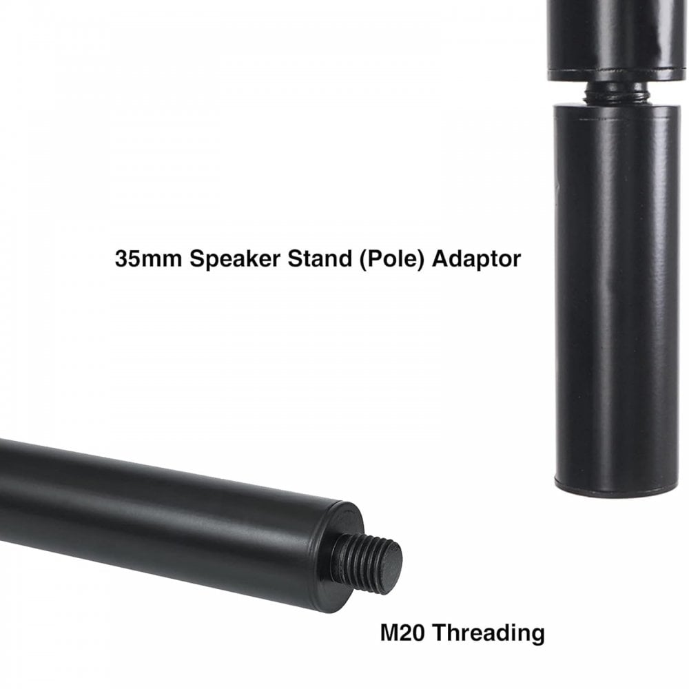 Pair of 35mm or M20 Adjustable Winch Speaker Pole with Case