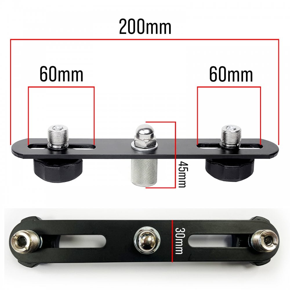 Dual Microphone Mount Adaptor Bar