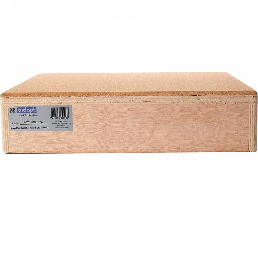 3" Cork Top Step Box Bathroom Aid