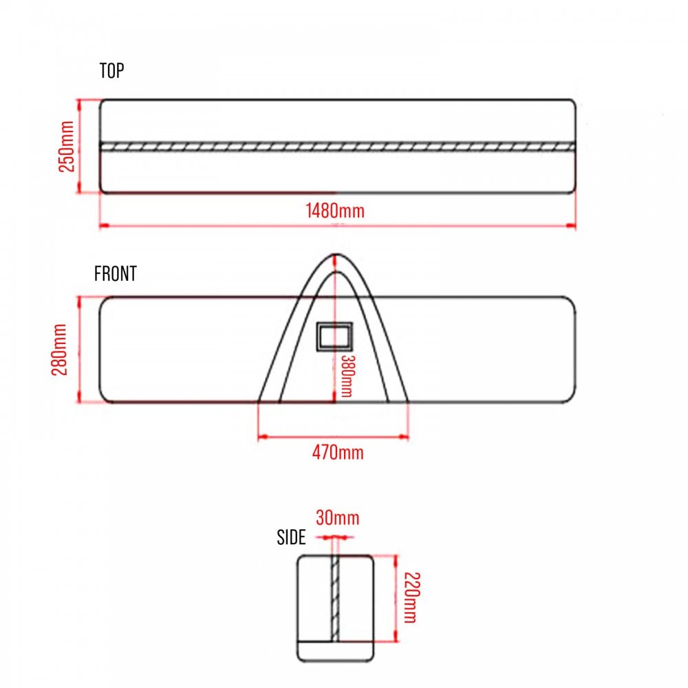 Stand Equipment Bag / Case 1480 x 280 x 250mm