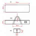 Dual Speaker Stand Equipment Padded Case 1200 x 300 x 170mm