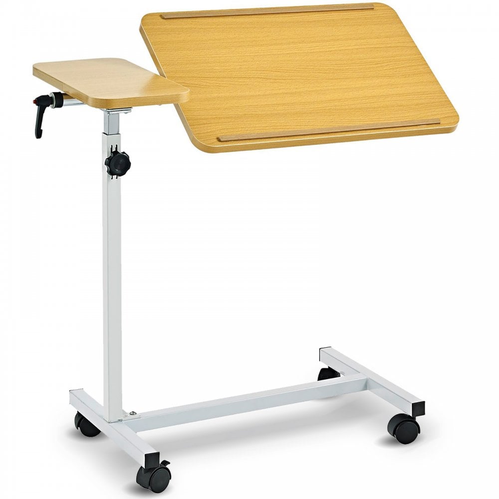 Deluxe Multi Purpose Overbed Wheeled Table Adjustable and Tilt