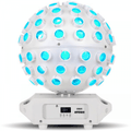 Asteroid Mirror Ball Effect Rotating Light Beams White Housing