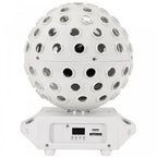 Asteroid Mirror Ball Effect Rotating Light Beams White Housing