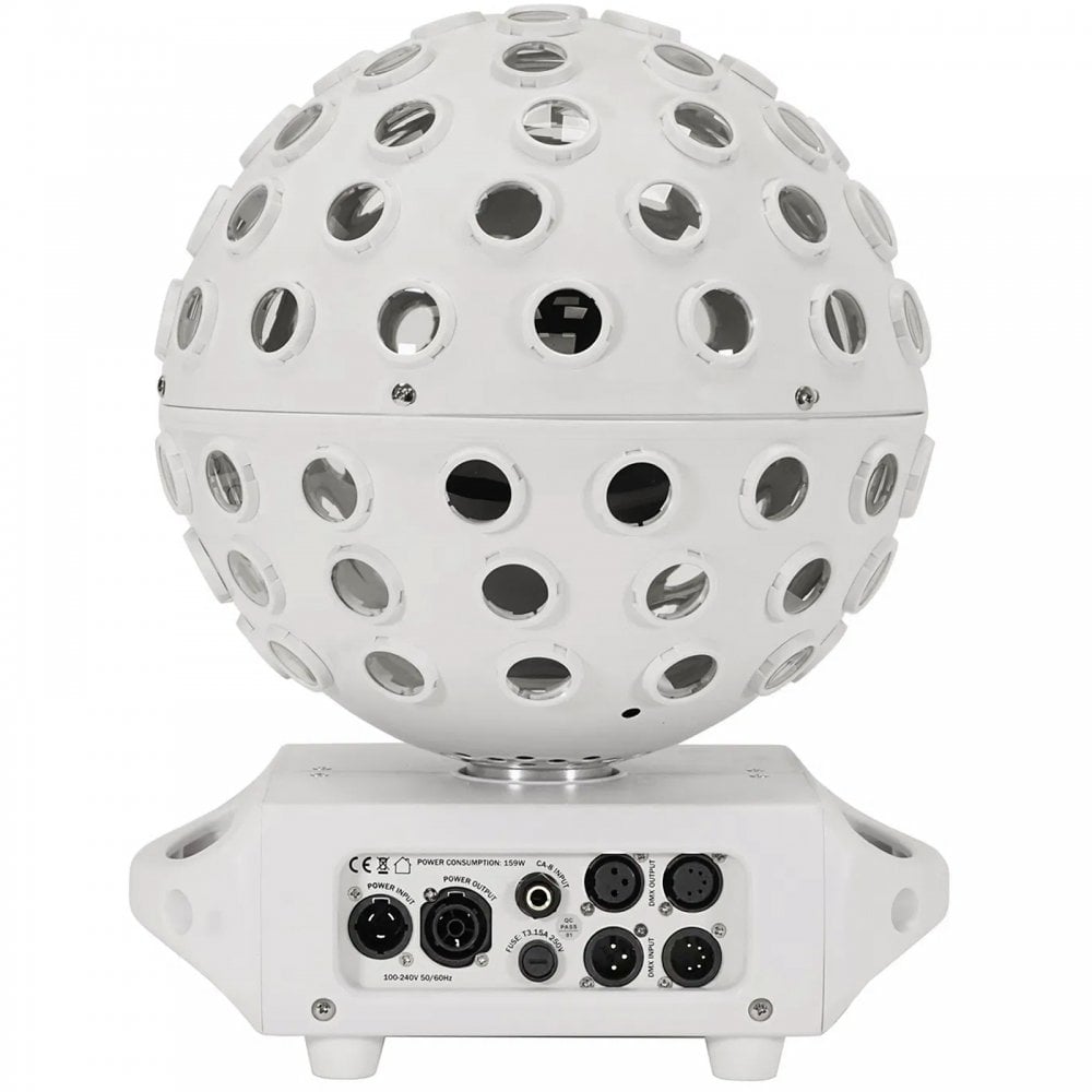 Asteroid Mirror Ball Effect Rotating Light Beams White Housing