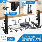 Cable Management Under Desk Table or Booth Tidy