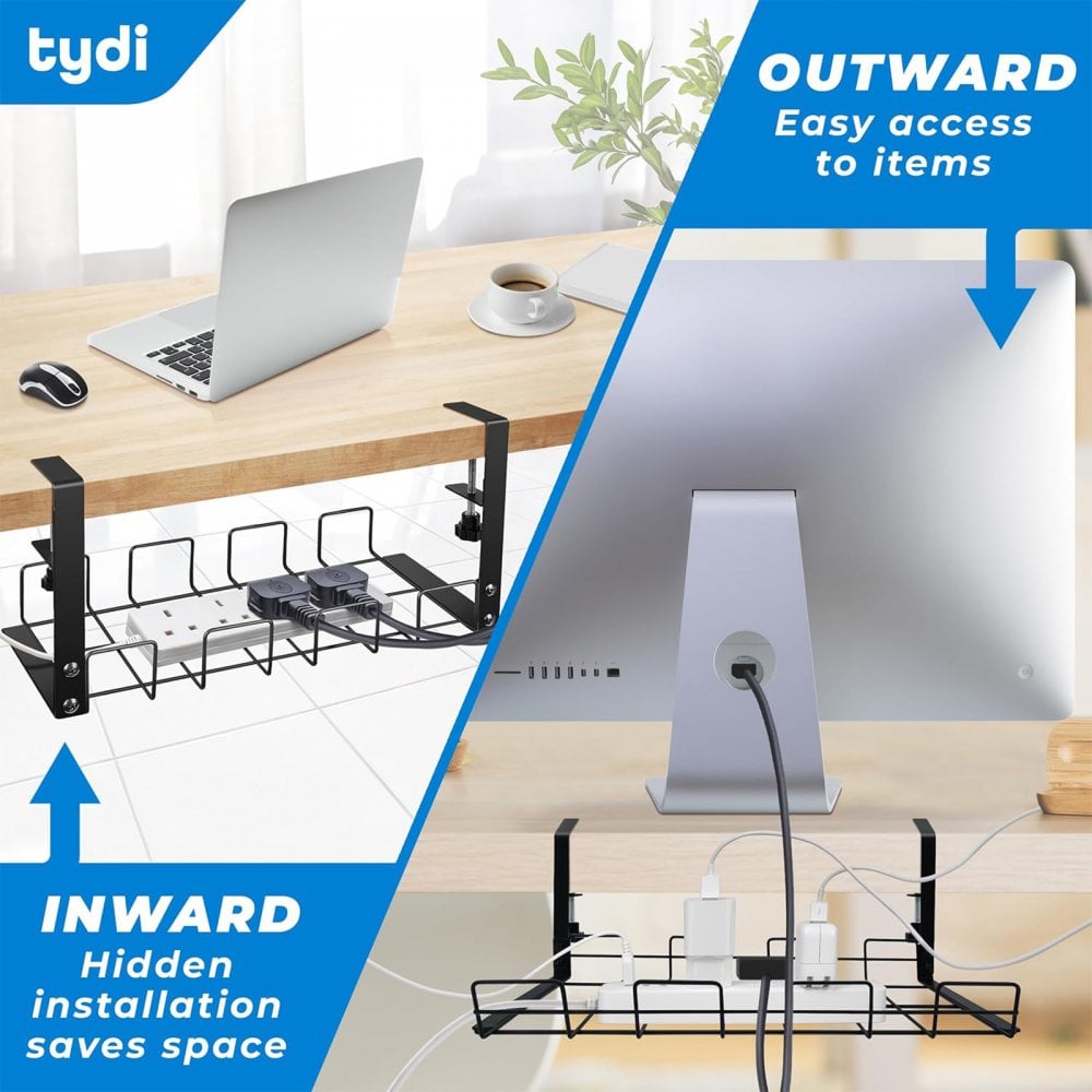 Cable Management Under Desk Table or Booth Tidy