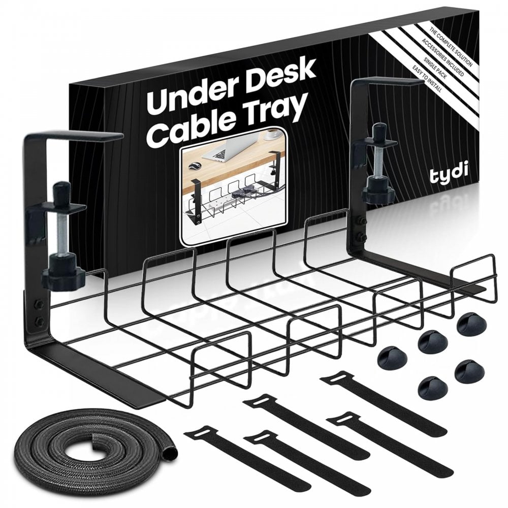 Cable Management Under Desk Table or Booth Tidy