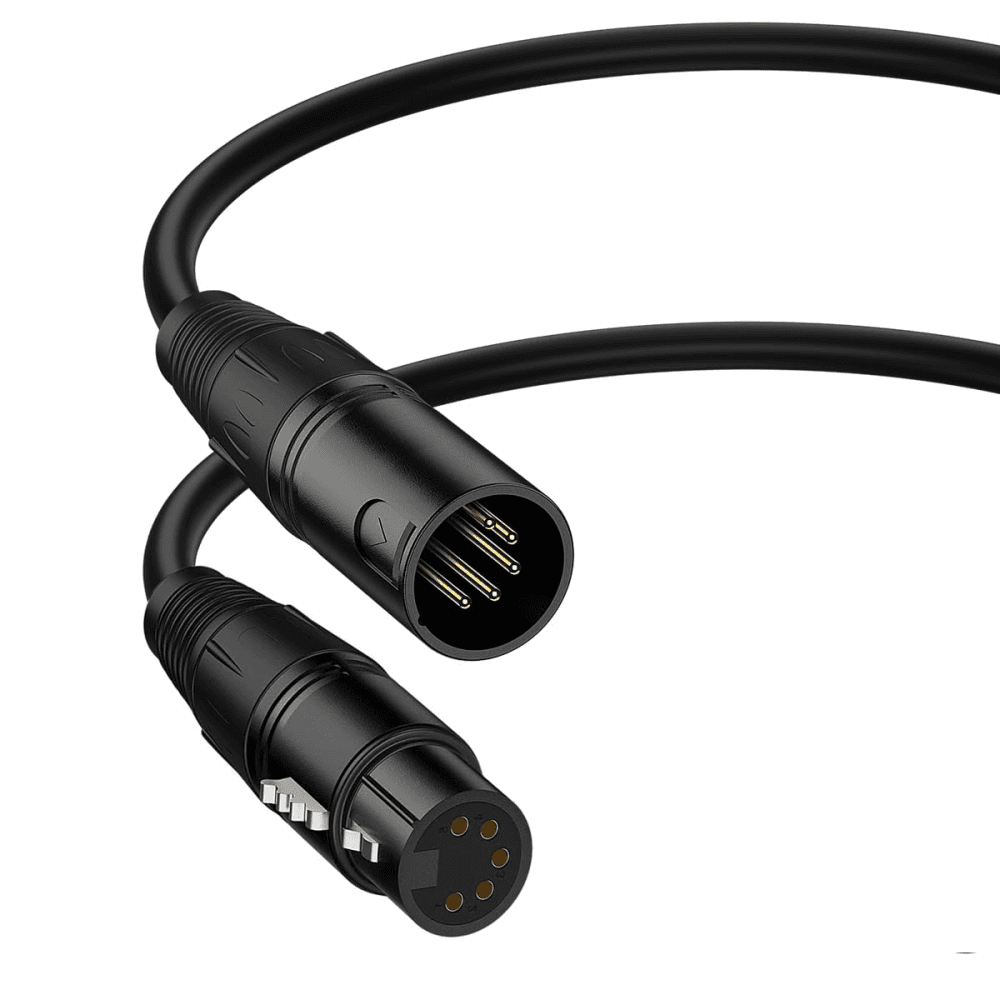 5 Pin XLR Male to Female Pro Quality 120Ω True DMX Cable