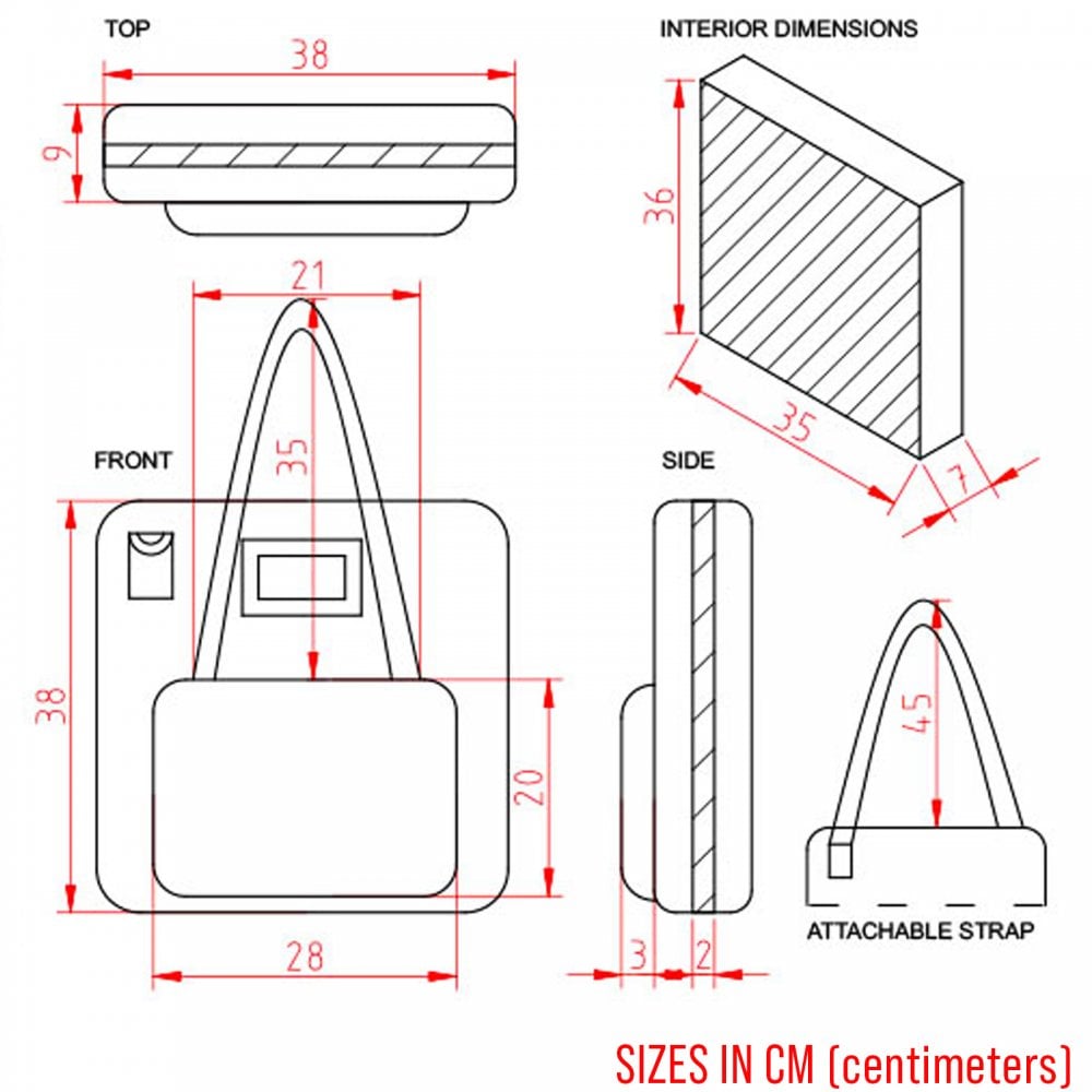 Medium Mixer Controller Equipment Padded Case 365 x 365 x 90mm