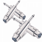 4pc 3 Pin XLR Female Socket to 6.35mm Mono Jack Plug Adaptor