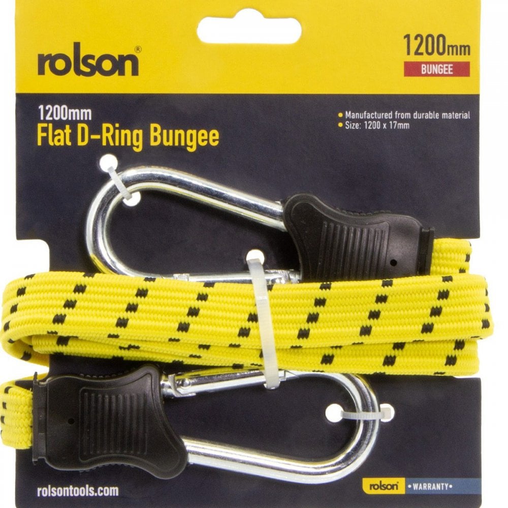 1200mm Flat D-Shape Carabiner Snap Hook Bungee Cord