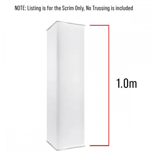 1m White Truss Podium Totem Lycra Scrim