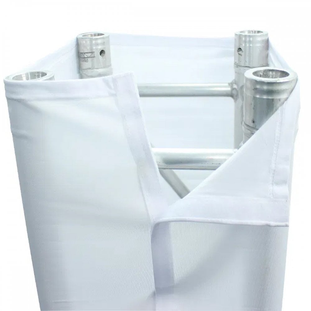 1m White Truss Podium Totem Lycra Scrim