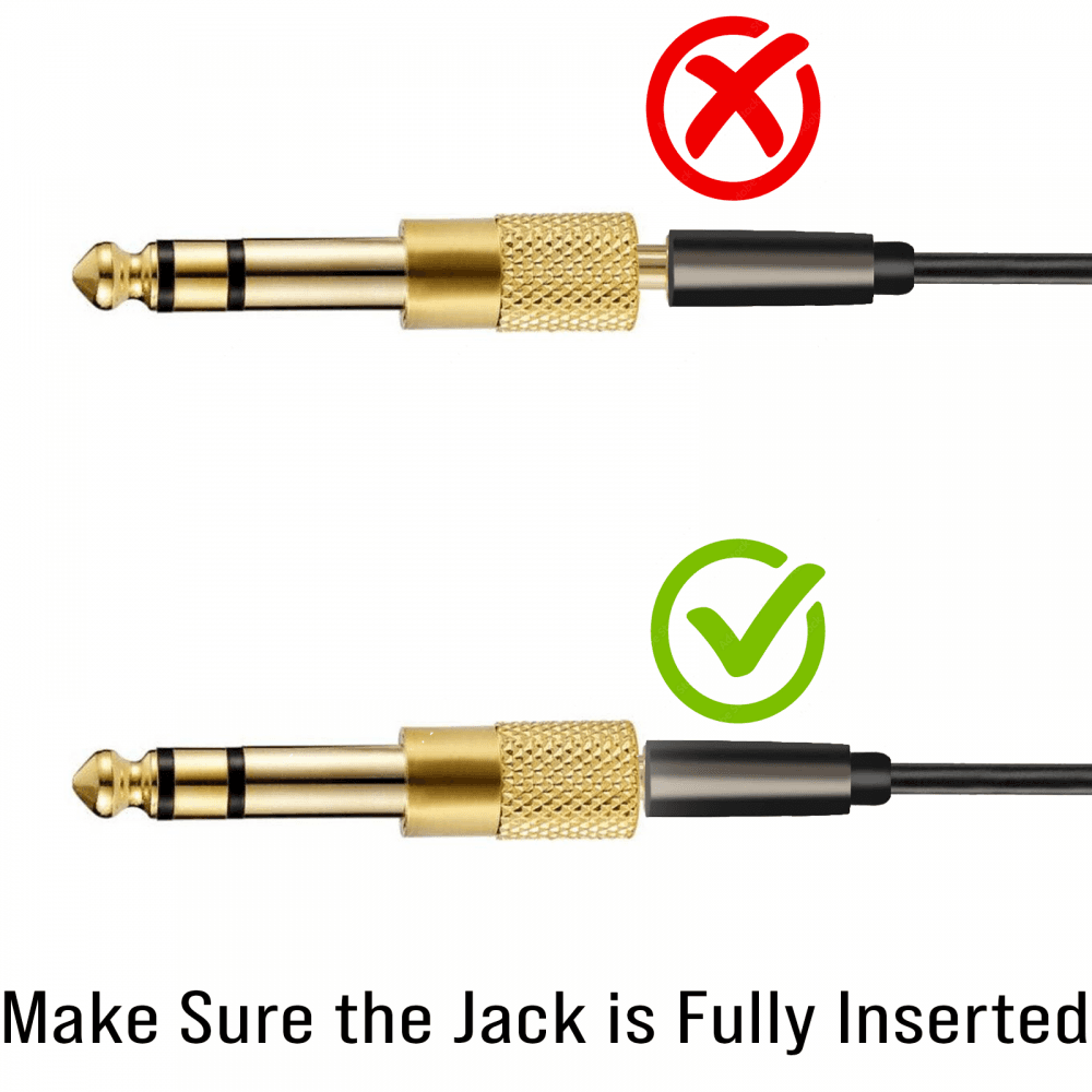 Gold 6.35mm Stereo Jack Plug to 3.5mm Stereo Jack Socket Adaptor