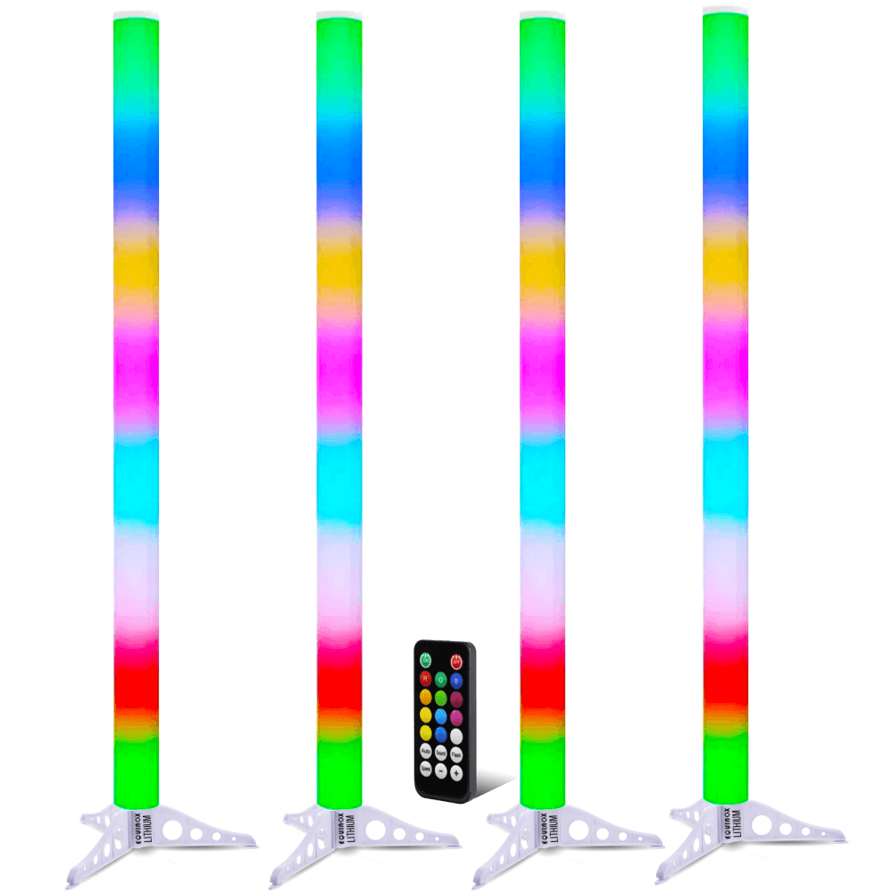 Pulse Tube Rechargeable Colour Changing LED Effect 4 Pack