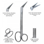 Toe Nail Scissors Long Handle Stainless Steel