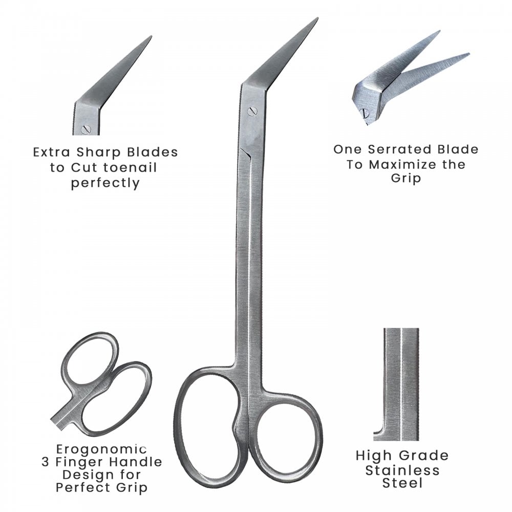 Toe Nail Scissors Long Handle Stainless Steel