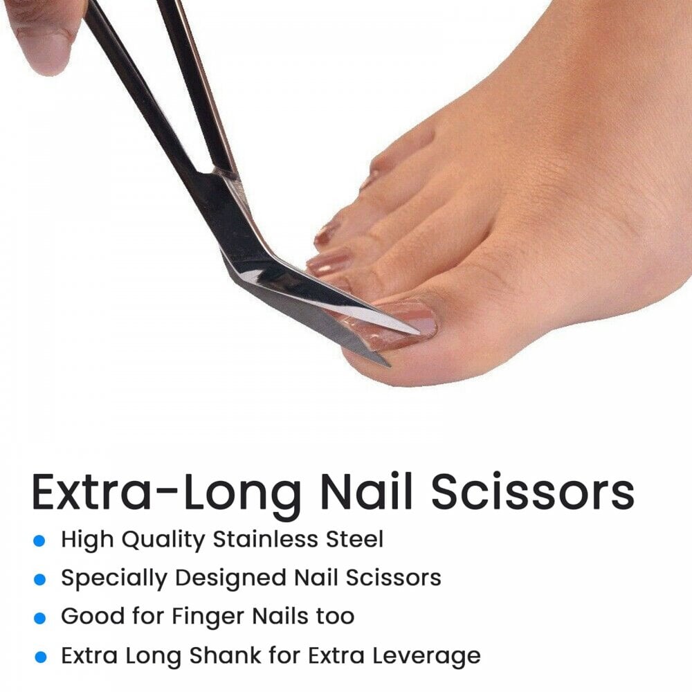 Toe Nail Scissors Long Handle Stainless Steel