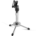 Desk Mic Stand with 30mm Mic Holder Chrome