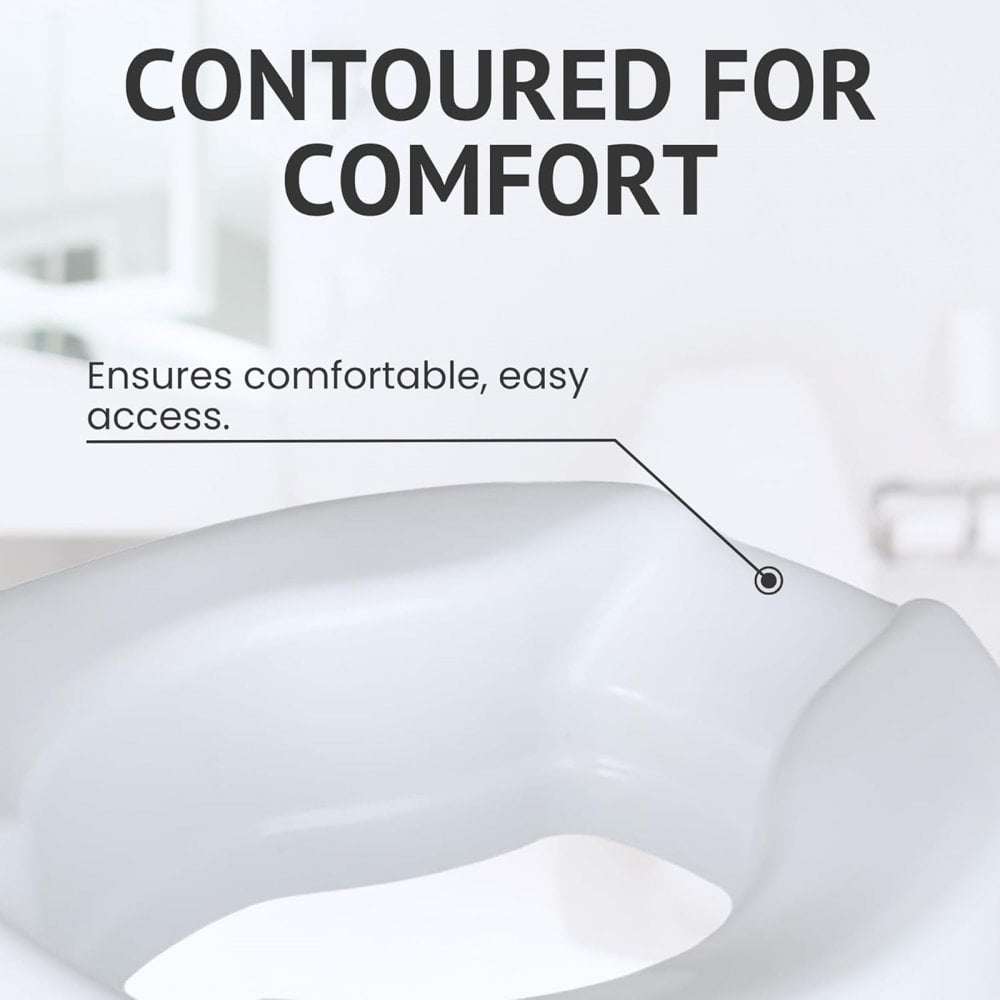 2 Inch Senator Plastic Raised Toilet Seat with Lid