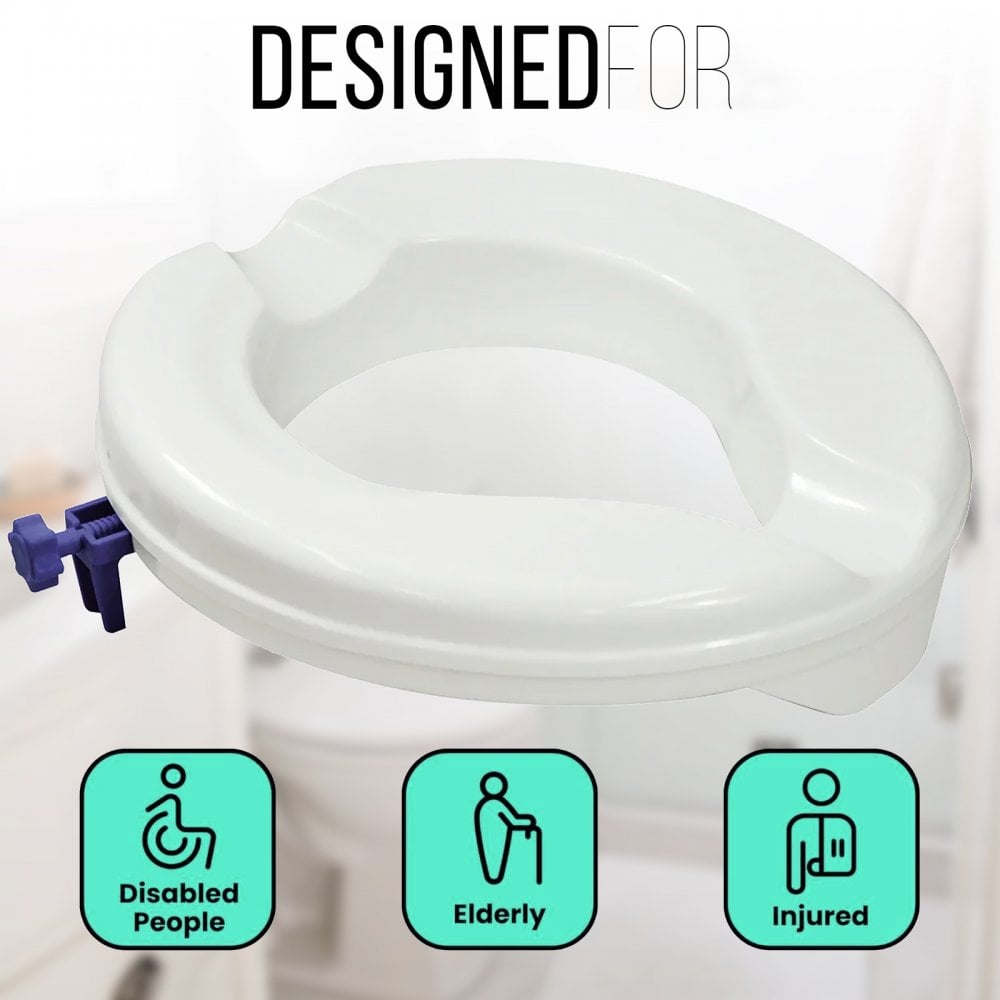 2 Inch Senator Plastic Raised Toilet Seat