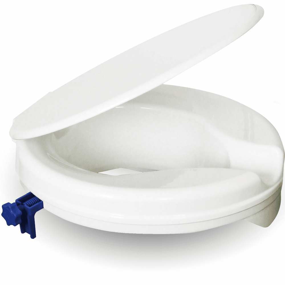 2 Inch Senator Plastic Raised Toilet Seat with Lid