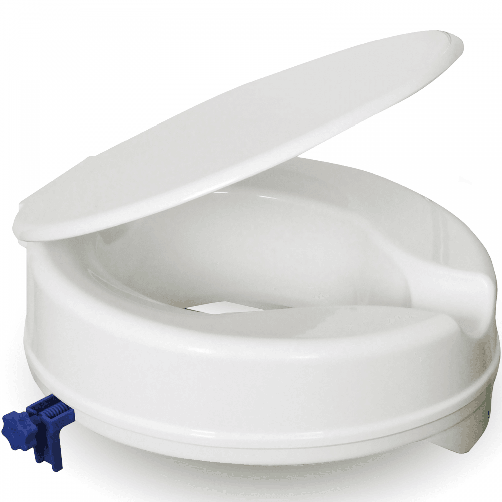4 Inch Senator Plastic Raised Toilet Seat with Lid